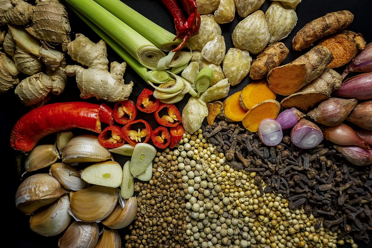 Assorted herbs and spices